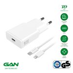 4smarts Netzladegerät PDPlug Slim 20W GaN 1C und USB-C auf Lightning Kabel 1,5m, weiß