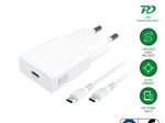4smarts Netzladegerät PDPlug Slim 20W GaN 1C und USB-C Kabel 1,5m, weiß