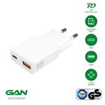 4smarts Netzladegerät PDPlug Slim Duos 20W GaN 1C+1A