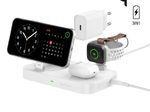 4smarts Qi2 Ladestation Trident mit Charger für Apple Watch, Kabel 1,5m, weiß