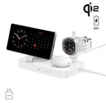 4smarts Qi2 Ladestation Trident mit Charger für Samsung Watch, Kabel 1,5m, weiß