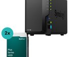 Synology DiskStation DS225+ 2 Einschübe NAS-Server Leergehäuse (DS225+) + 2x Synology Plus 3.5" SATA 6Gb/s Festplatte 16 TB