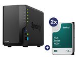 Synology DiskStation DS225+ 2 Einschübe NAS-Server Leergehäuse + 2x Synology Plus 3.5" SATA 6Gb/s Festplatte 12 TB