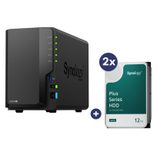 Synology DiskStation DS225+ 2 Einschübe NAS-Server Leergehäuse + 2x Synology Plus 3.5" SATA 6Gb/s Festplatte 12 TB