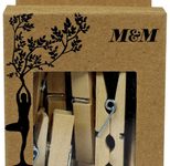 M&M Holzklammern holz 10 Stück, 1 Pack