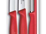 VICTORINOX Küchenmesser + Sparschäler Swiss Classic silber, rot