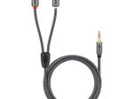 goobay 3,5 mm Klinke/Cinch Kabel 1,0 m silber, schwarz, 1 St.