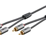 goobay Cinch Kabel 2,0 m silber, schwarz, 1 St.