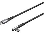 goobay USB-C USB-Kabel 1,0 m grau, schwarz, 1 St.