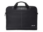 ASUS Nereus Laptoptasche (bis 16 Zoll, gepolstert, wasserfest, leicht, für Notebooks) schwarz