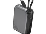 4smarts Powerbank Pocket mit integriertem USB-C Kabel (10000 mAh, 30W), spacegrau