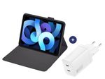 4smarts Schutzhülle DailyBiz für Apple iPad 11" (A16, 2025) / iPad 10,9" (10. Gen) schwarz & Ladegerät PDPlug Dual 45W GaN 2C