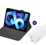 4smarts Schutzhülle DailyBiz für Apple iPad 11" (A16, 2025) / iPad 10,9" (10. Gen) schwarz & Ladegerät PDPlug Dual 45W GaN 2C