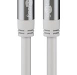 goobay F-Stecker SAT-Kabel 10,0 m weiß, 1 St.