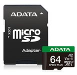 ADATA SPEED PLUS microSD Speicherkarte 64 GB inkl. SD-Adapter