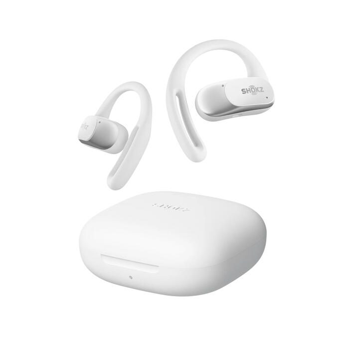 SHOKZ OpenFit Air True Wireless-Kopfhörer mit Mikrofon - weiß video preview