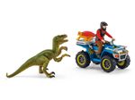 Schleich® Flucht auf Quad vor Velociraptor 41466
