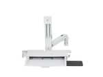 Ergotron StyleView® Steh-Sitz Combo Schwenkarm mit Ablagefläche, weiß