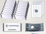 AVERY Zweckform Namensschilder, anthrazit 70 x 30 mm