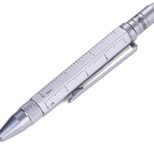 TROIKA® Kugelschreiber LILIPUT TOOL PEN silber 1.0 mm Schreibfarbe: schwarz