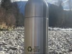 Asobu ORB recycelte Edelstahlflasche mit Trinkbecher - silber (SBV30 recycled SS)