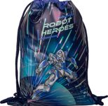 BRUNNEN ROBOT HEROES Turnbeutel dunkelblau, mint, lila