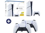 Sony PlayStation 5 Disc-Edition (E-Chassis) + 2x DualSense Wireless-Controller white V3