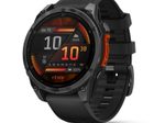 Garmin fēnix® 8 Smartwatch AMOLED 47 mm Schwarz/Schiefergrau mit QuickFit®-Silikon-Armband 22 mm