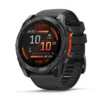 Garmin fēnix® 8 Smartwatch AMOLED 51 mm Schwarz/Schiefergrau mit QuickFit®-Silikon-Armband 26 mm
