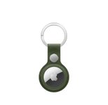 Apple AirTag Schlüsselanhänger aus Feingewebe (moosgrün)