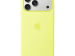 Apple Silikon Case iPhone 17 Pro Max mit MagSafe (Neongelb)