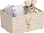 Zeller Aufbewahrungsbox Hirsch 35,0 x 25,0 x 18,0 cm