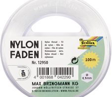folia Nylonfaden, 0,50 mm x  100 m, transparent