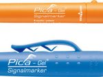 Pica Gel Signalmarker, Industriemarker blau 8.0 mm Schreibfarbe: Gelb