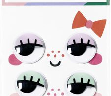folia Wackelaugen farbsortiert LASHES SIZE L Ø 30,0 mm, 6 St.