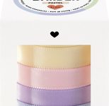 folia Geschenkband PASTELL satiniert pink, orange, gelb, grün, blau 10,0 mm x 4,0 m