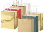 folia Papiertüten CLASSIC M rot, natur, grün, je 2x creme, metallic gold 18,0 x 21,0 cm, 7 St.