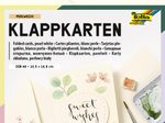 folia Klappkarten, 5 Karten, perlweiß
