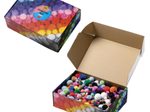 folia Pompons bunt Jumbo Ø 1,0 - 4,0 cm, 900 St.