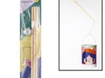 folia Bastelzubehör Laternenstab mit Drahtbügel + 1 LED Licht natur