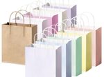 folia Papiertüten PASTELL M je 2x helllila, dunkellila, hellblau, mint, hellgelb, apricot, creme, natur, hellpink, pink 18,0 x 21,0 cm, 20 St.
