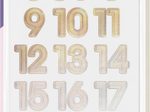 folia Adventskalenderzahlen NUMBERS IRIDESCENT irisierend
