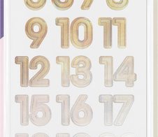 folia Adventskalenderzahlen NUMBERS IRIDESCENT irisierend