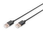 Digitus USB Anschlusskabel, Typ A St/St, 3.0m, USB 2.0 kompatibel, sw
