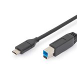 Digitus USB Type-C Anschlusskabel, Type-C auf B