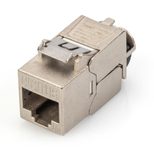 Digitus CAT 6A Keystone Modul, STP, werkzeugfrei, Staubsch int. Kabelmanager,Metall-Snap-In, Set: 24 Stk.