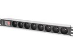 Digitus Steckdosenleiste mit Aluminiumprofil und Schalter, 8-fach CEE 7/5, 2 m Zuleitung Schutzkontaktstecker