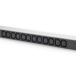 Digitus Steckdosenleiste mit Aluminiumprofil, 12-fach, 2 m Zuleitung Schutzkontaktstecker