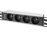 Digitus 10" Steckdosenleiste mit Aluminiumprofil, 4-fach CEE 7/5 Steckdosen