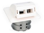 Digitus FTTH Glasfaser Unterputz-Wandanschlussdose, für SC/LC-Adapter